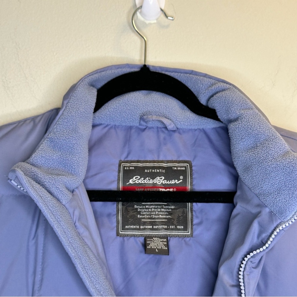 Eddie Bauer Men's Blue Down Puffer Weatheredge Vest  Size L - Picture 3 of 11